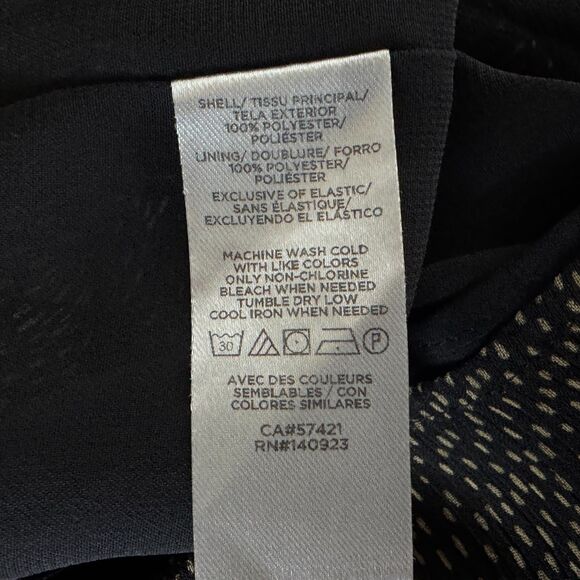 LOFT Smocked Yoke Chiffon Long Sleeve Blouse Women's Size Large - Picture 6 of 9